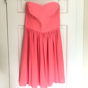 Rebecca Taylor Strapless Pink Mini Dress